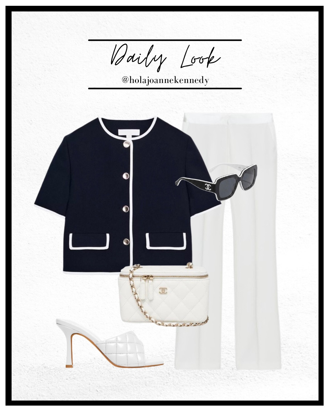 Zara short sleeve blazer navy contrast trim, white tuxedo trousers Zara, Chanel vanity bag white, white mule heels, Bottega style mules, black and white sunglasses, smart summer outfit, chic tailoring, neutral summer outfits

Ref: Zara blazer 8507/595

#LTKuk #LTKspring #LTKstyletip