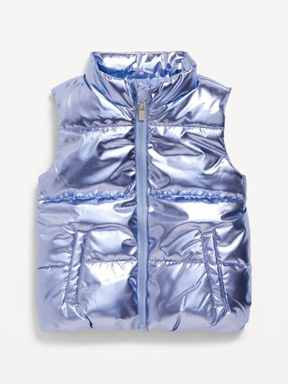 Water-Resistant Shiny Quilted Vest for Toddler Girls | Old Navy (US)