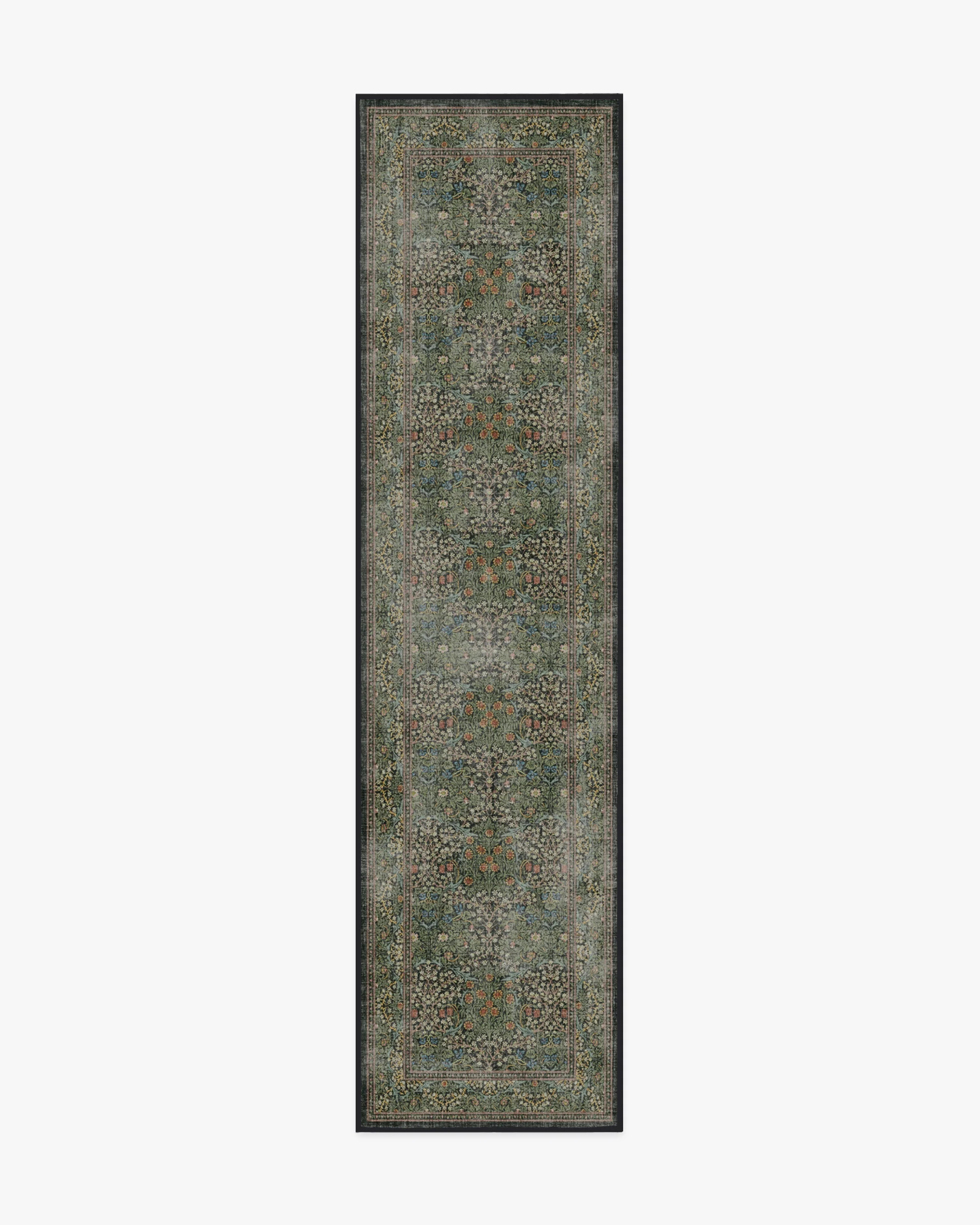 Blackthorn Forest Green Flatwoven Rug by Morris & Co. | Ruggable