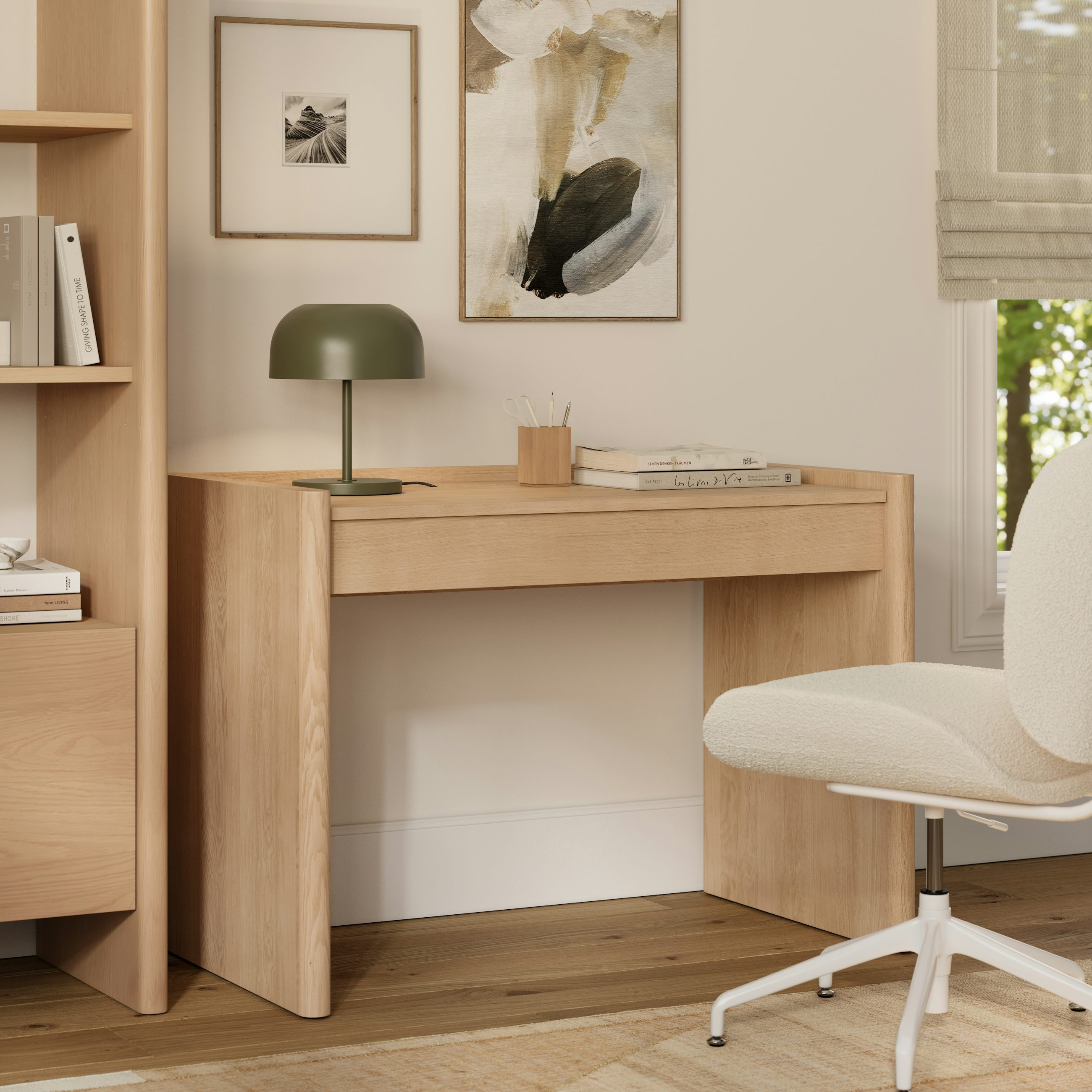 Torme 44" Height Adjustable Desk - White Oak | Article