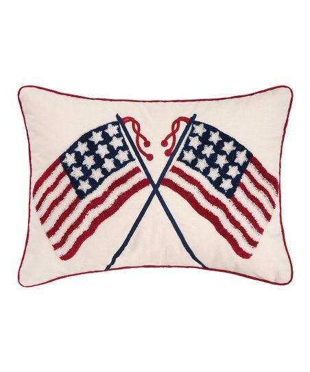 Crossed Flags Patriotic Throw Pillow | Zulily