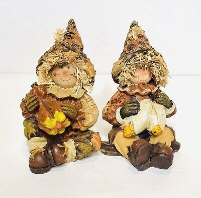 TII COLLECTION Scarecrow Figurines Thanksgiving Harvest Resin H2092 | eBay US