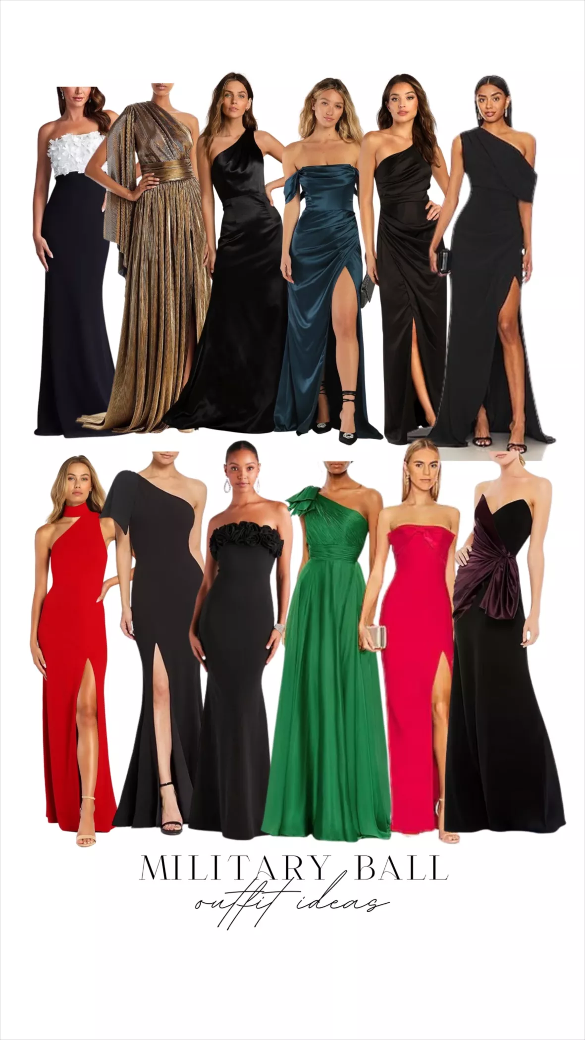 On the Guest List Black Satin One-Shoulder Maxi Dress