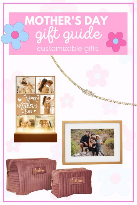 Mother’s Day gift guide for customizable gifts. Very cute gift ideas, I also love the necklace because it is tarnish free. The makeup bags are also a great idea because you can customize whatever you want on them. 

Amazon gift guide 
Mother’s Day finds 
Customizable necklace 

#LTKGiftGuide #LTKbeauty #LTKU