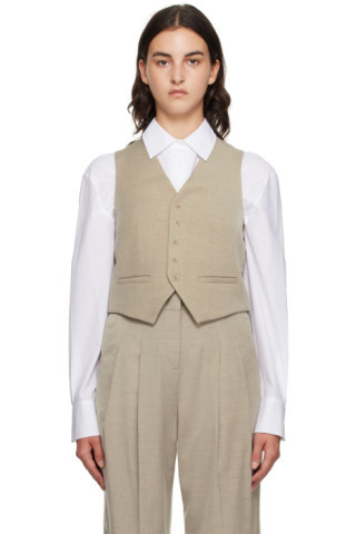 Taupe Gelso Vest | SSENSE