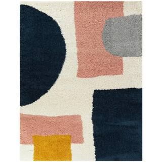 Chapelle Navy 5 ft. x 7 ft. Modern Geometric Area Rug | The Home Depot