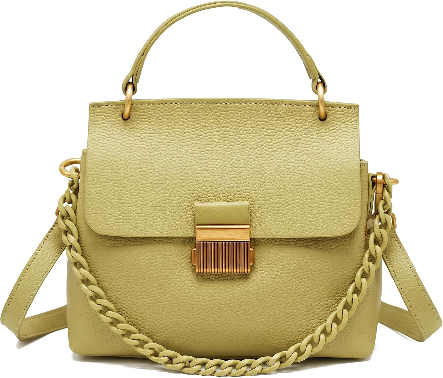 Genuine Leather Shoulder Bag for Women Top Handle Handbag Crossbody Bag | Amazon (US)