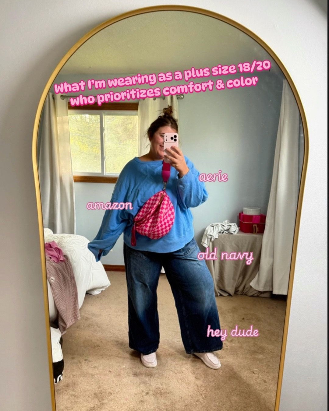 what I’m wearing as a plus size girlie who prioritizes comfort and color! I wear an xxl in amazon pants, 20 in jeans, xxl in aerie tops, 2x in the old navy set, 2x in striped pants.

#LTKSaleAlert #LTKPlusSize #LTKootd