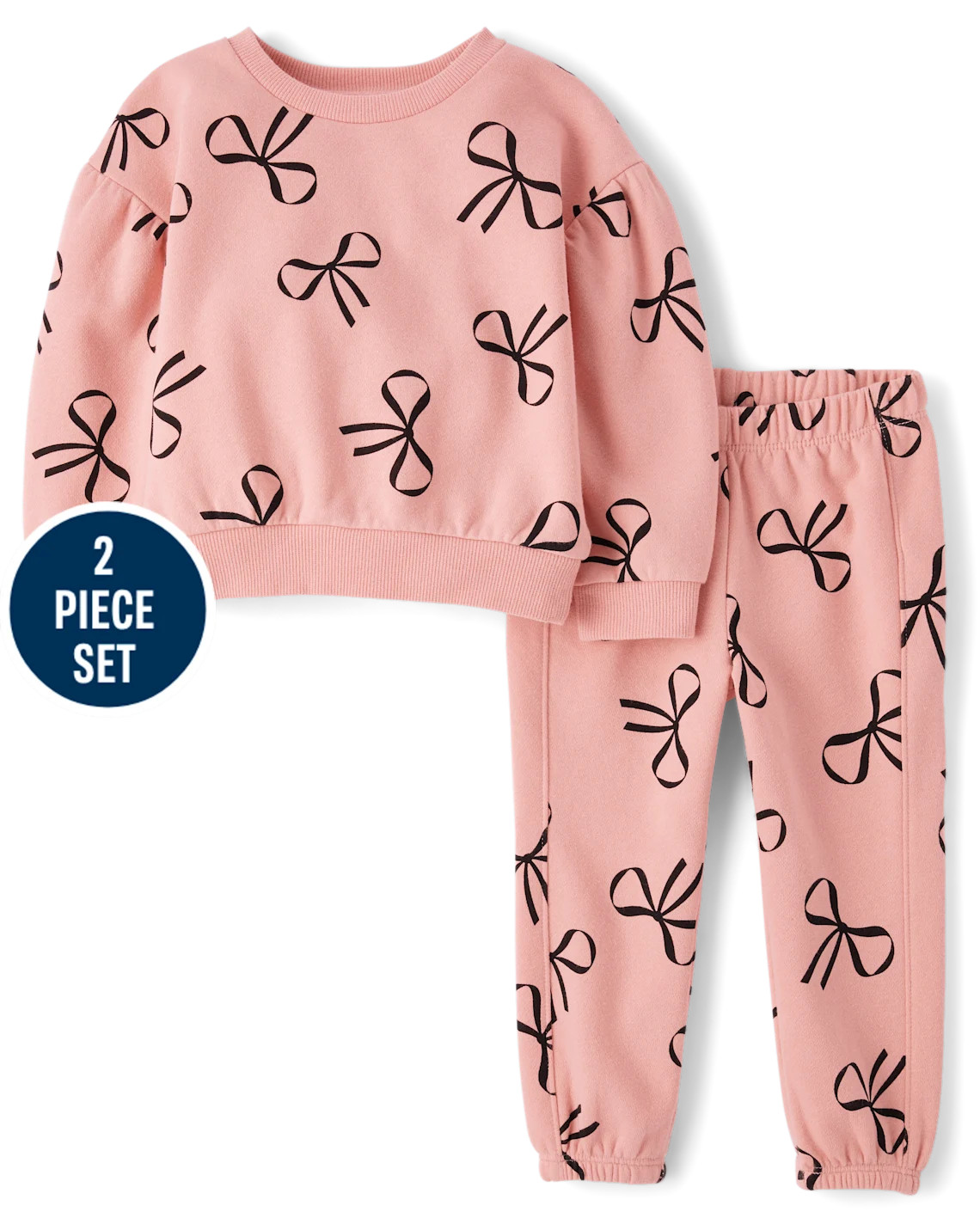 Toddler Girls Print Fleece 2-Piece Outfit Set - pink | The Children's Place