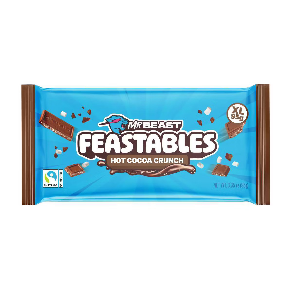 Feastables Hot Cocoa Crunch XL Christmas Chocolate Bar Stocking Stuffer - 3.35oz | Target
