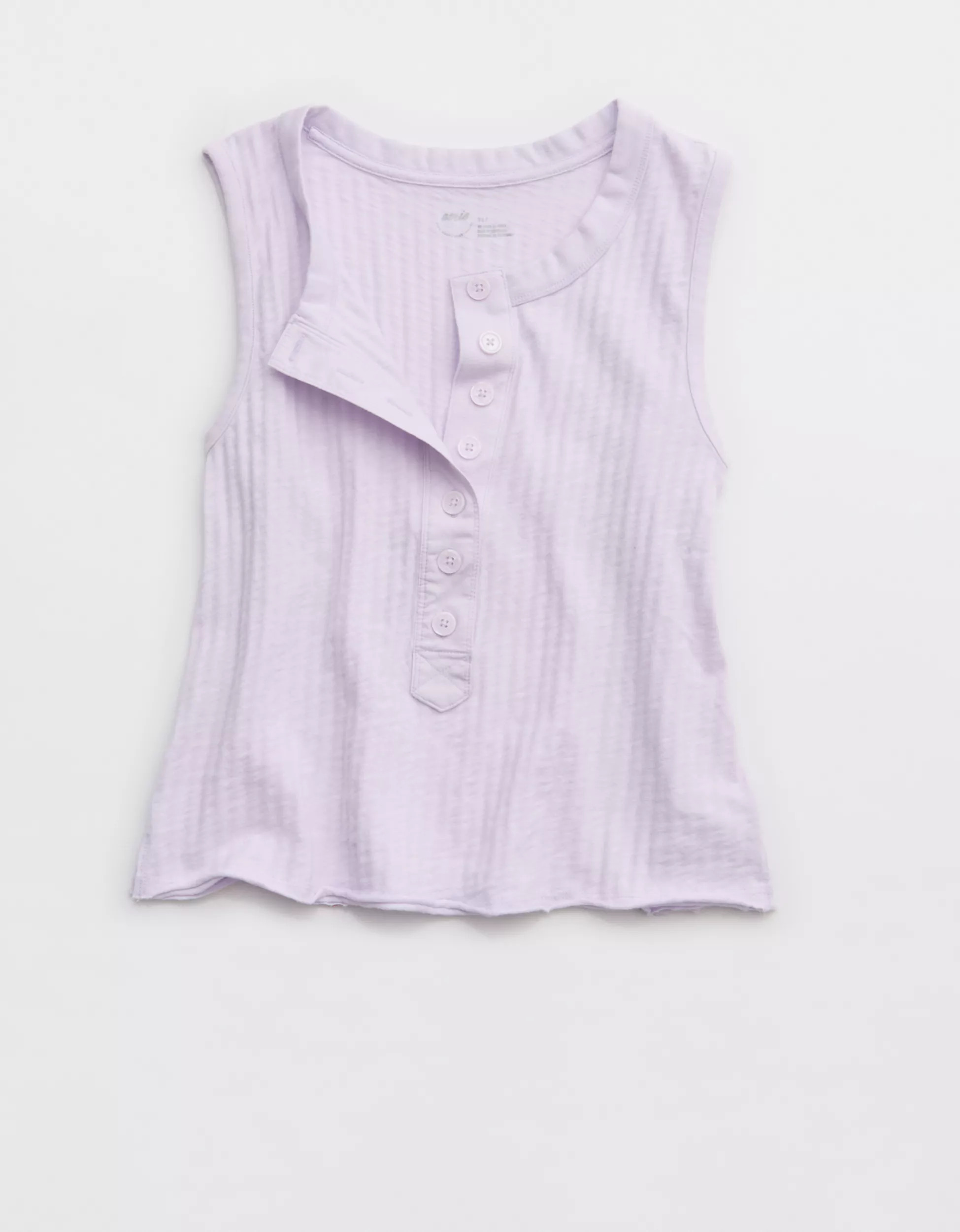 Aerie Shadow Stripe Henley Tank Top | Aerie