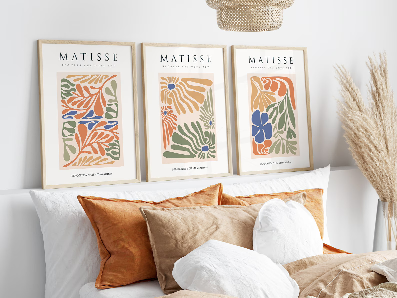 Set of 3 Matisse Flower Market Prints, Boho Flower Art, Bedroom Wall Décor, Living Room Wall Pri... | Etsy (US)