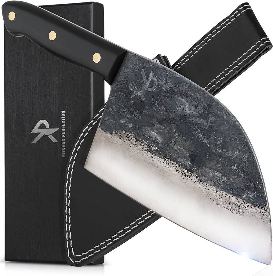 Kitchen perfection Handmade Meat Cleaver Knife For Meat Cutting - Professional 7" Serbian Chef Kn... | Amazon (US)