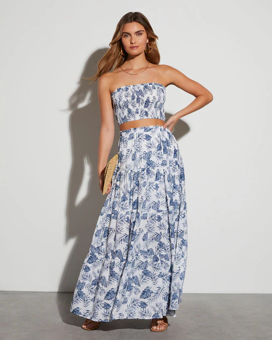 Stassi Smocked Tropical Tube Top | VICI