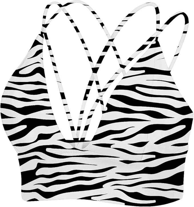 MotoRun Bralettes for Women Strappy Sports Bra Rave Top Festival Outfits Sexy Bras | Amazon (US)