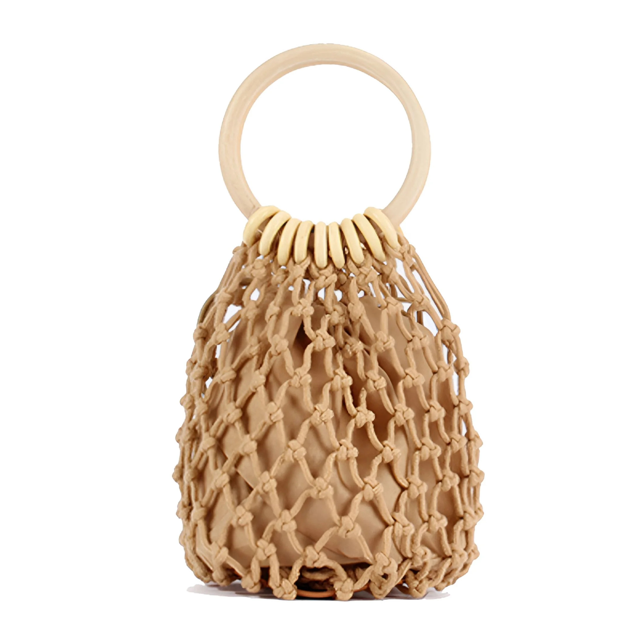 GASTROPOD Woven Bag Beach Clutch Summer Purses Wallet Straw Wooden Cotton Thread Woven Purse | Walmart (US)