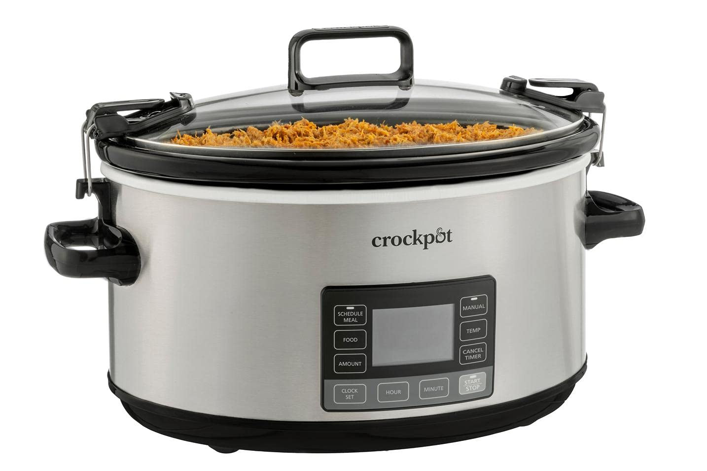 Crock-Pot 7-Quart Slow Cooker, Portable Programmable with Timer, Locking Lid, Stainless Steel; an... | Amazon (US)