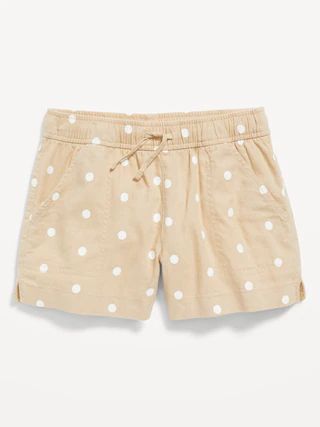 Linen-Blend Drawstring Shorts for Girls | Old Navy (US)