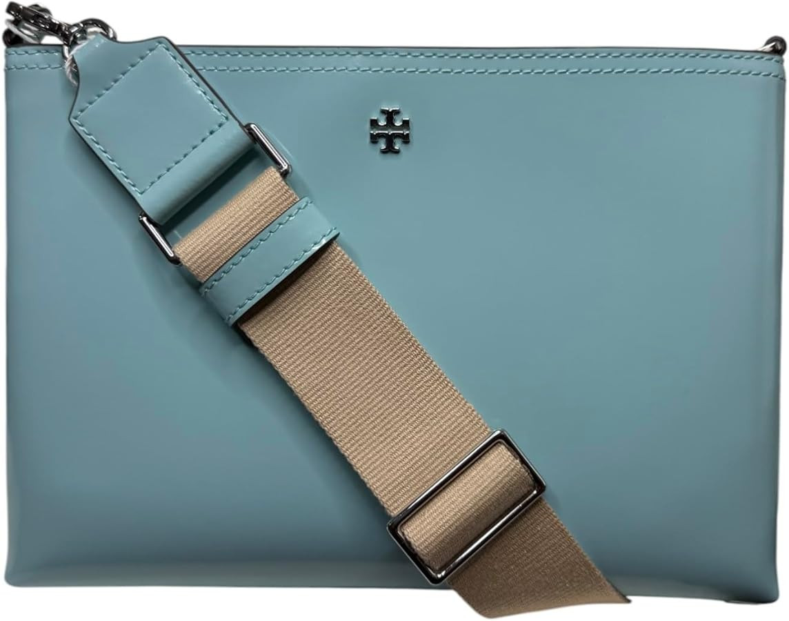Tory Burch Women's 156480 Blake Patent Swingpack Smooth Leather Crossbody Shoulder Bag (Angel Blu... | Amazon (US)