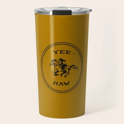 Yee Haw in Gold Travel Mug - 20 oz | Society6