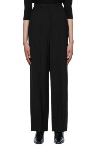 Black Wide-Leg Trousers | SSENSE