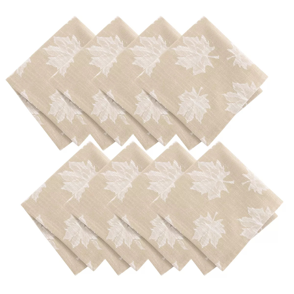 Falling Leaves Jacquard Napkins, Set of 8 - Elrene Home Fashions | Target