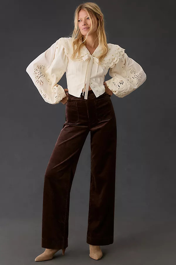 The Colette Full-Length Wide-Leg Corduroy Pants by Maeve | Anthropologie (US)