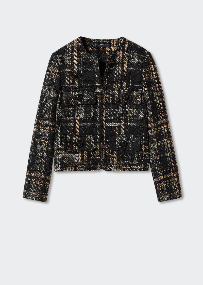 Tweed-Jacke mit Taschen | MANGO (DE)