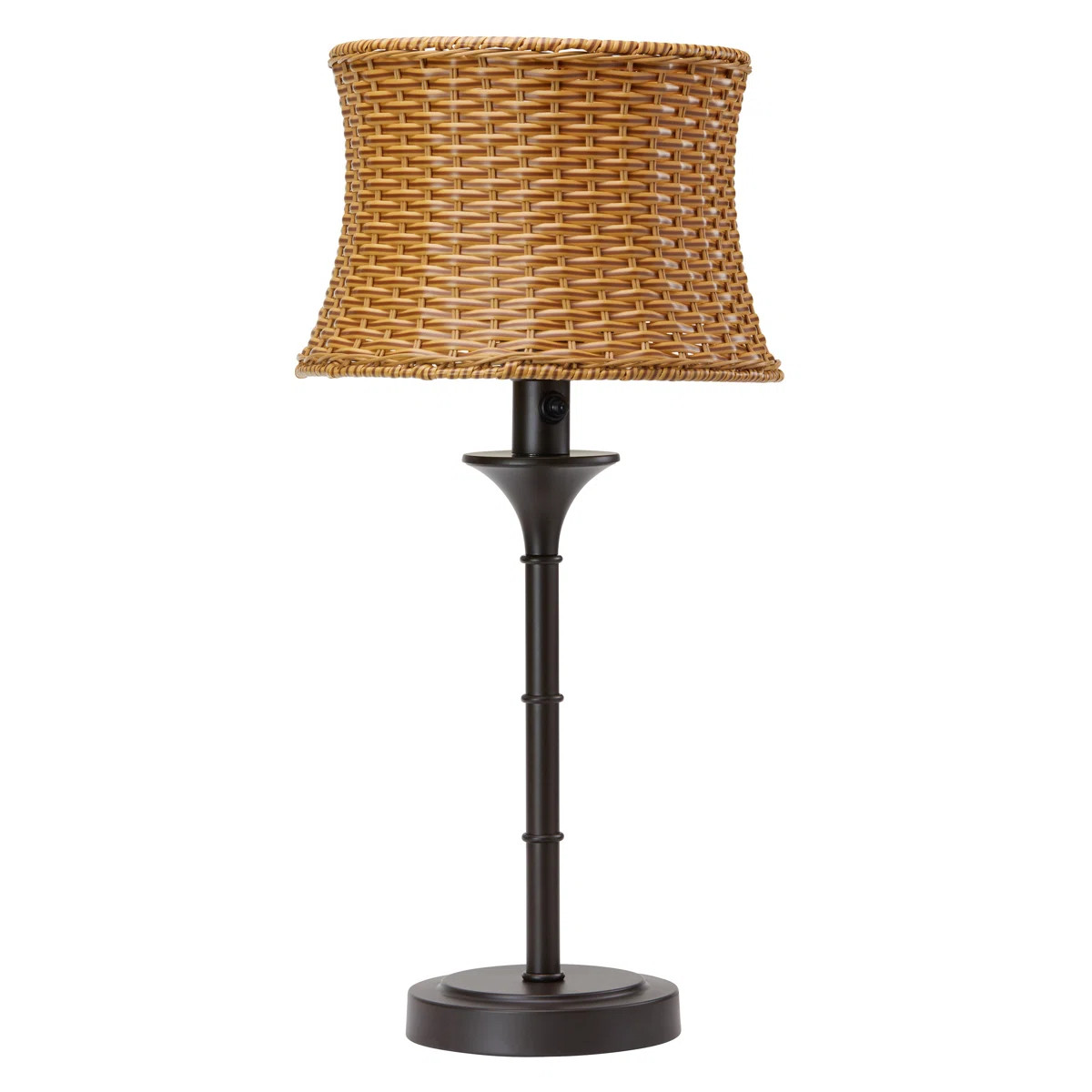 Evrard 25.25"H Outdoor and Indoor Basket Weave Table Lamp | Wayfair North America