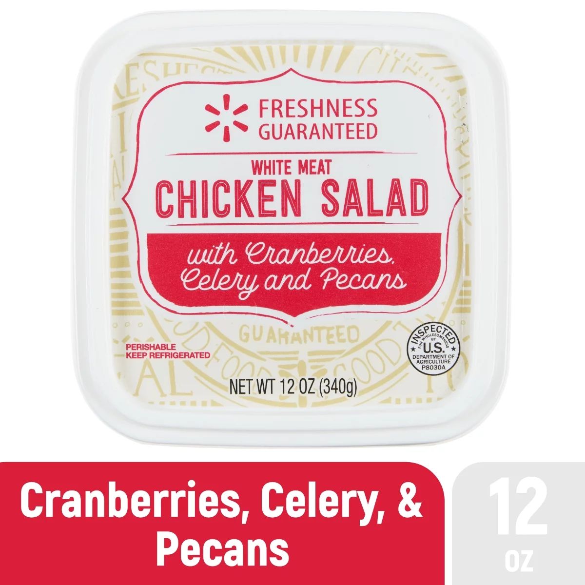 Freshness Guaranteed White Meat Chicken Salad with Cranberries, Celery, and Pecans, 12 oz - Walma... | Walmart (US)