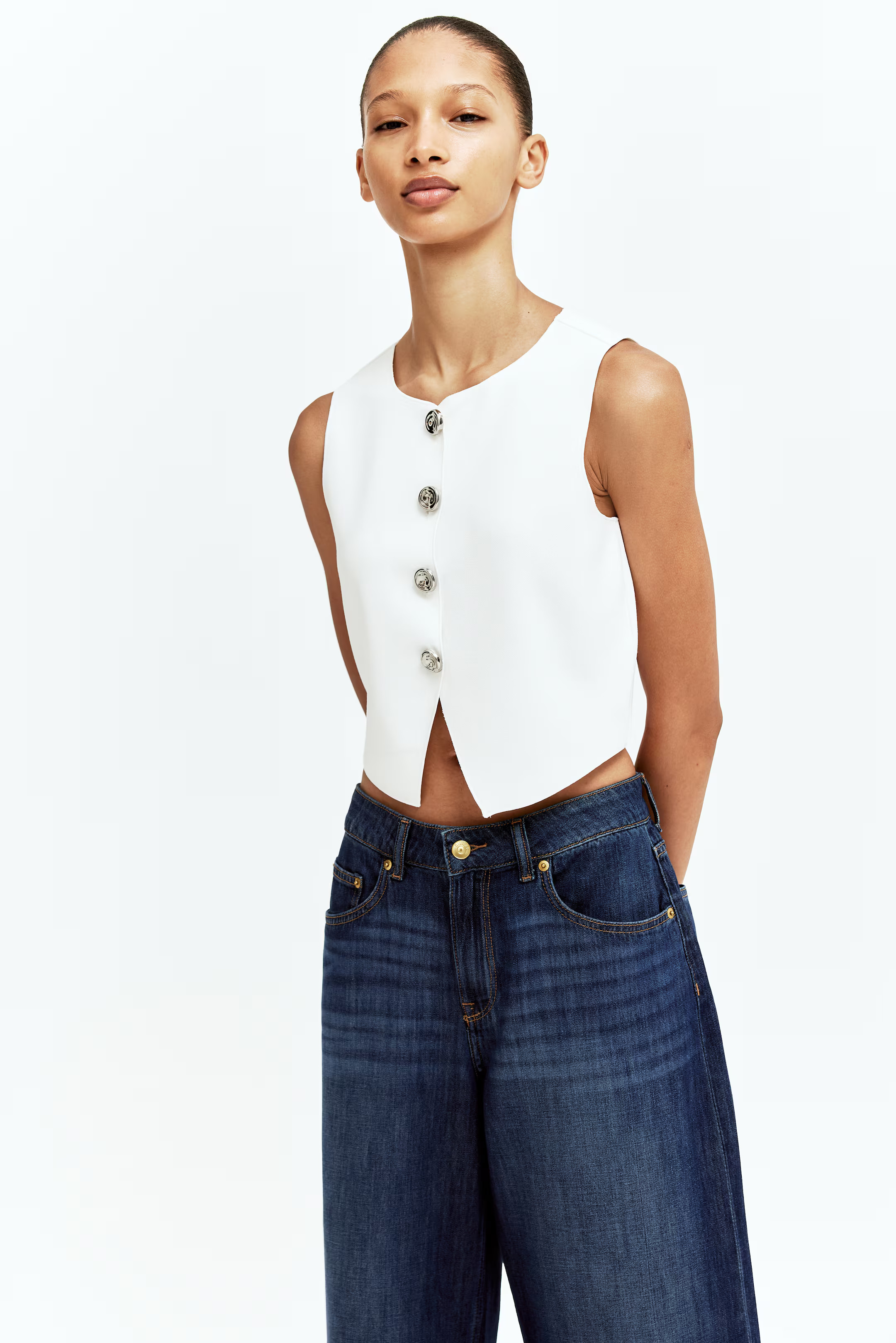Cropped Jersey Vest | H&M (US + CA)