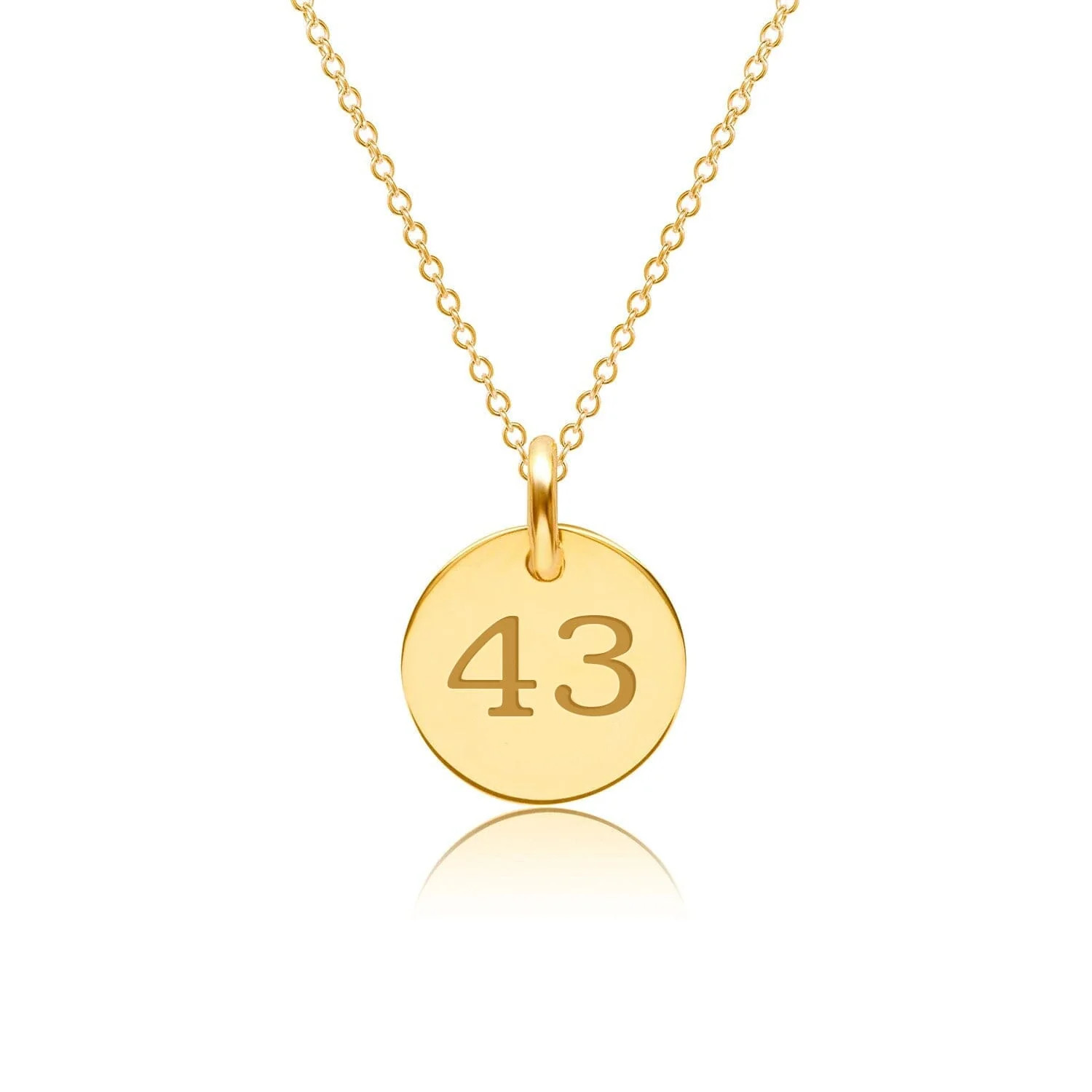 Laxachusetts Mini Circle Number Charm Necklace | Tiny Tags (US)
