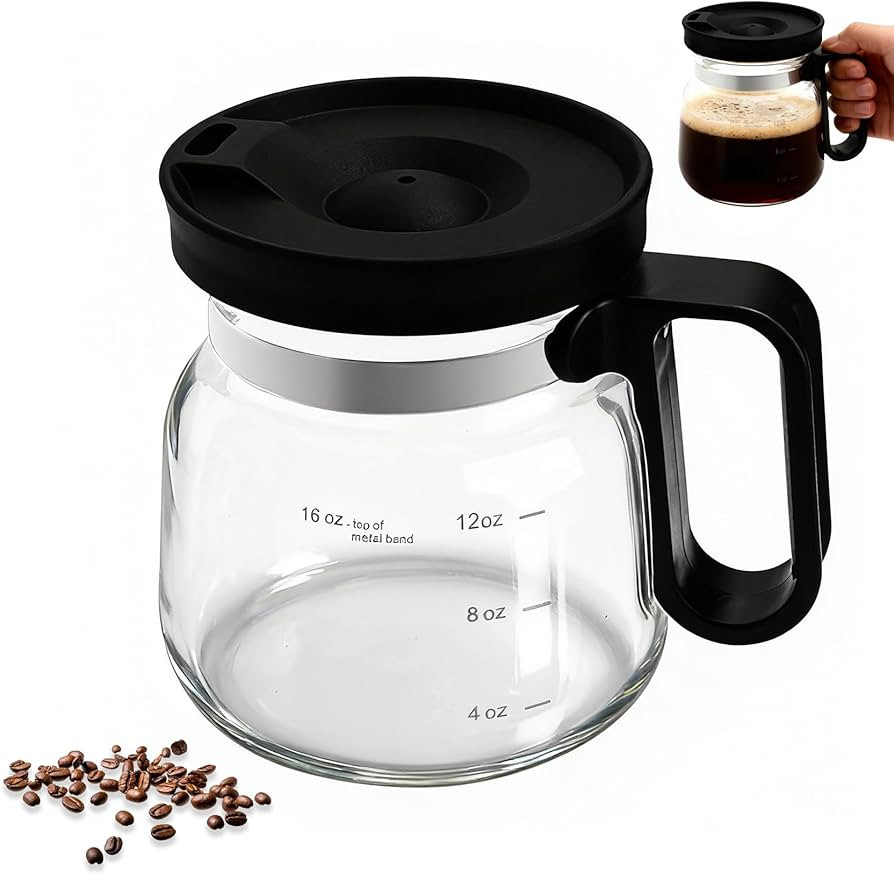 16 Oz Glass Coffee Pot Mug with Lid,Novelty Coffee Pot Cup | the Perfect Unique Gift for Coffee L... | Amazon (US)