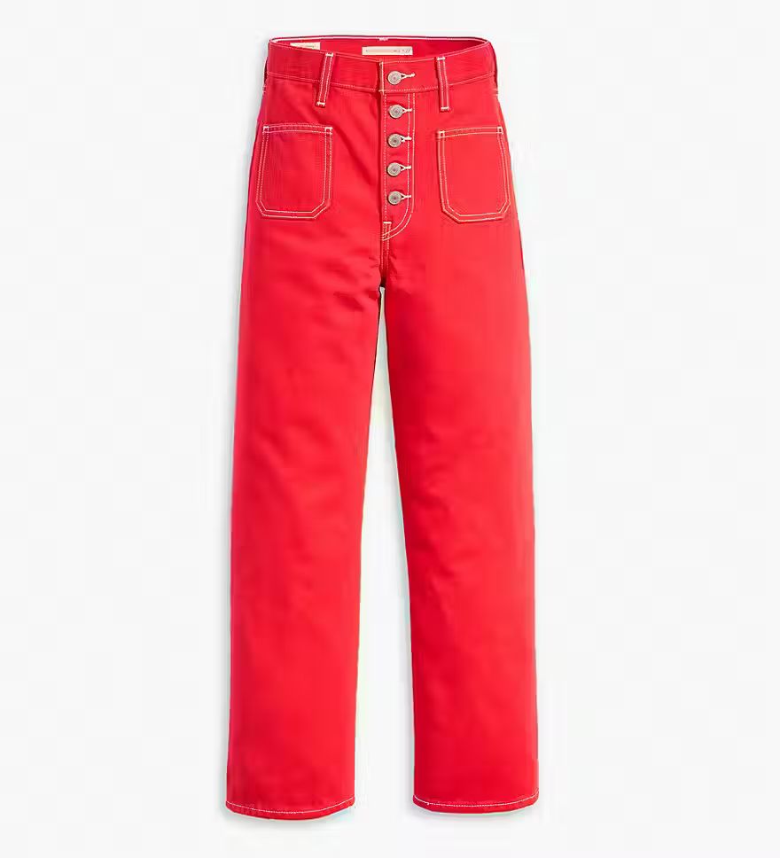Ribcage Straight Patch Pocket Women's Jeans - Red | Levi's® US | LEVI'S (US)