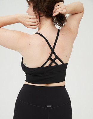 OFFLINE Real Me Strappy Back Sports Bra | American Eagle Outfitters (US & CA)
