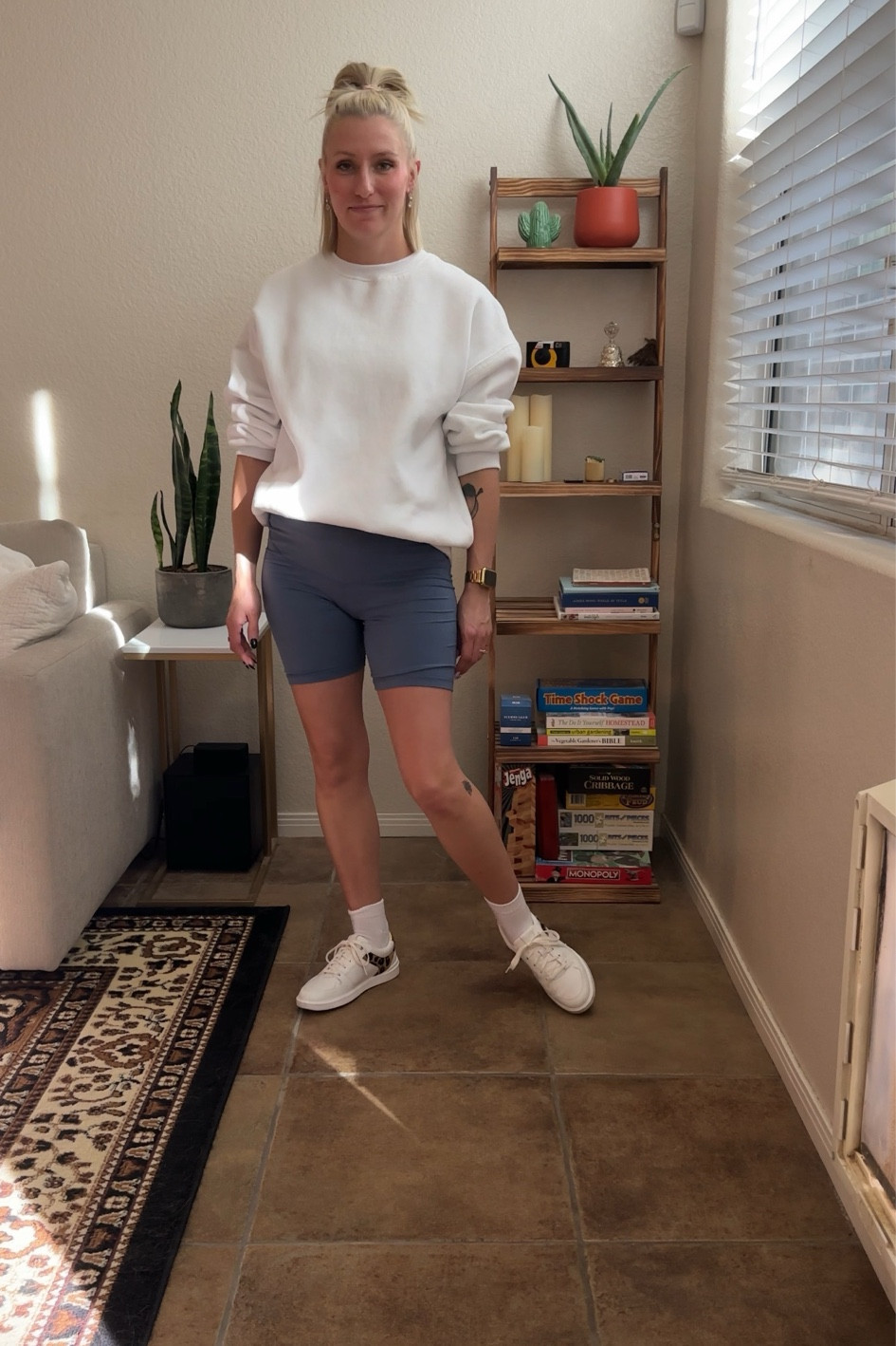 styling maternity biker shorts and an oversized sweater 

all tts in my regular size smalll

#LTKstyletip #LTKfindsunder50 #LTKbump