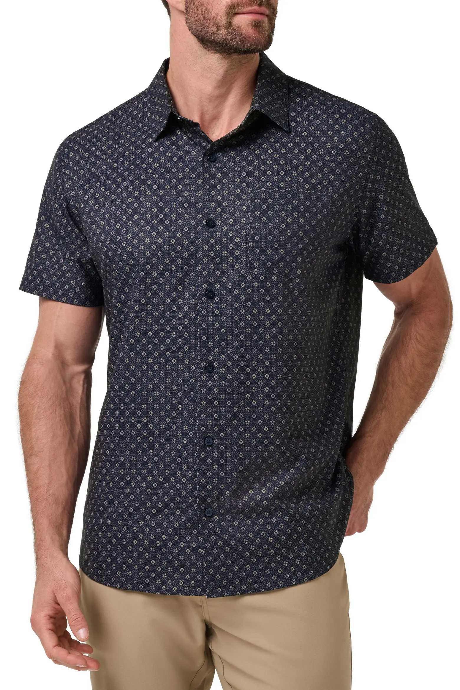 Techwoven Beach Hut Short Sleeve Performance Button-Up Shirt (Men) | Nordstrom | Nordstrom