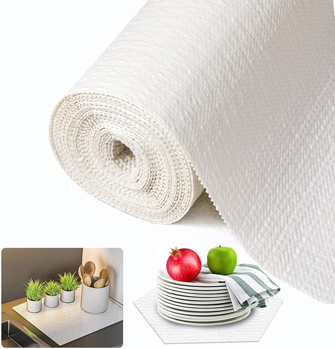 Beautysaid Shelf and Drawer Liner for Kitchen Cabinet, Non Adhesive Non Slip Shelf Paper Waterpro... | Amazon (US)