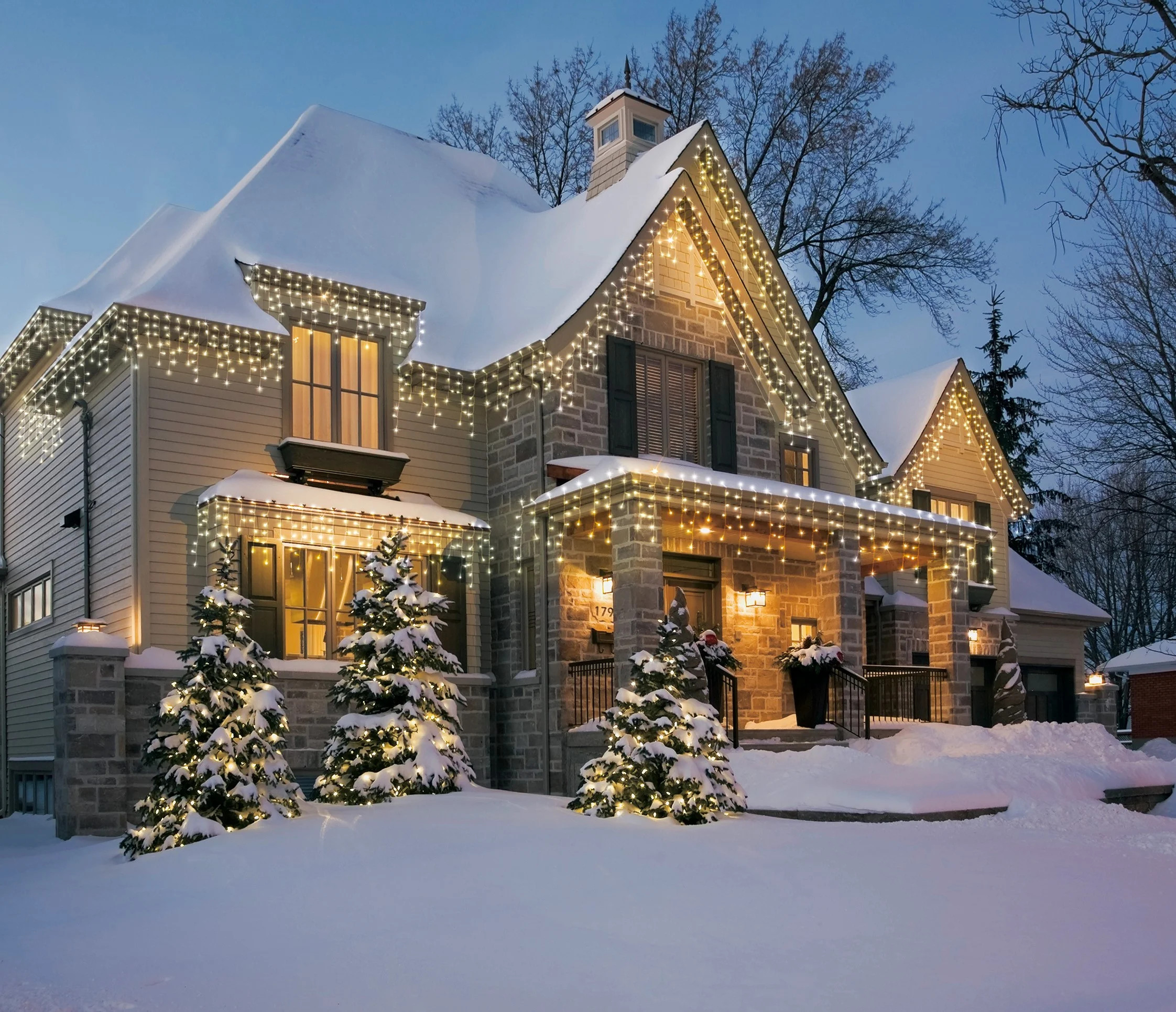 Holiday Time 300 Clear Incandescent Twinkling Icicle-Style Lights for the Holiday Season - Walmar... | Walmart (US)