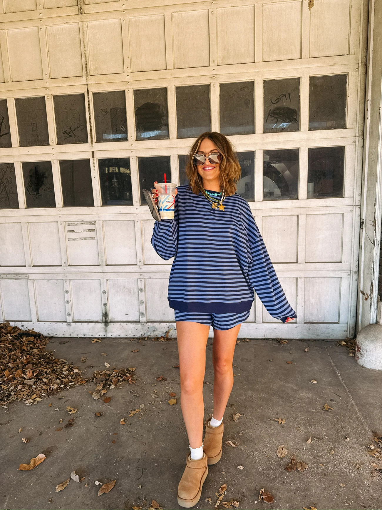 blueprint stripe shorts | Etta+East