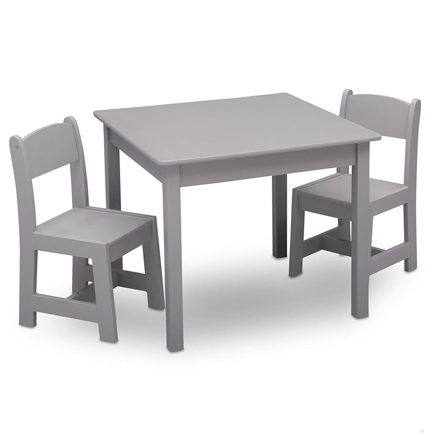 Delta Children MySize Kids Wood Table and Chair Set (2 Chairs Included) - Ideal for Arts & Crafts... | Amazon (US)