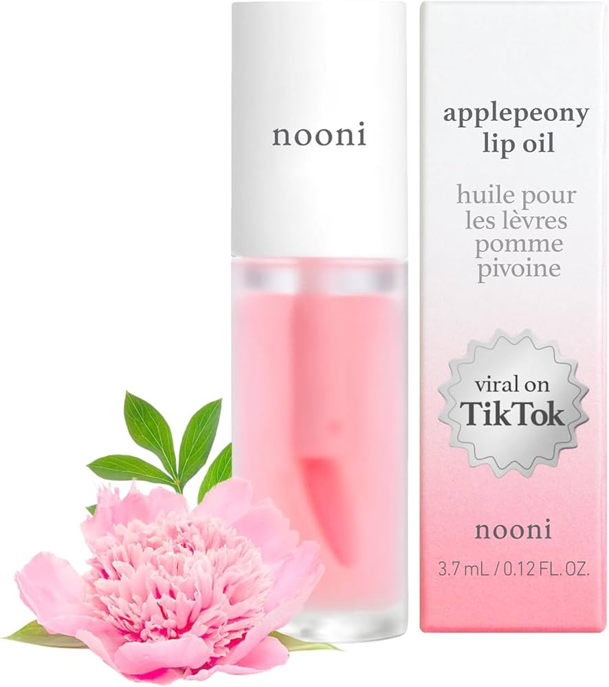 NOONI Korean Vegan Appleseed Lip Oil - Applepeony | Long-Lasting, Moisturizing, Plumping, Revital... | Amazon (US)