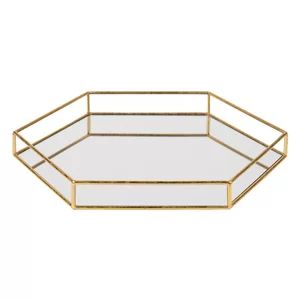 Kalel Mirrored Hexagon Vanity Tray | Wayfair North America