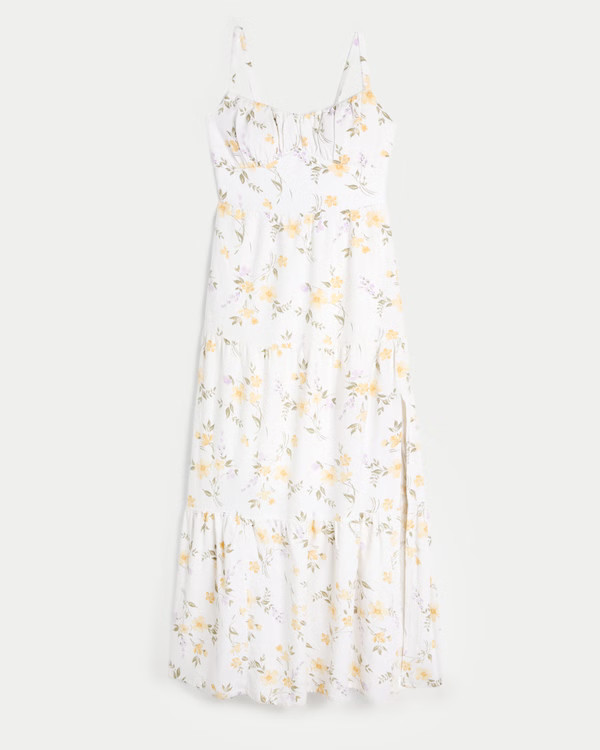 Women's Linen Blend Maxi Dress | Women's Dresses & Rompers | HollisterCo.com | Hollister (US)
