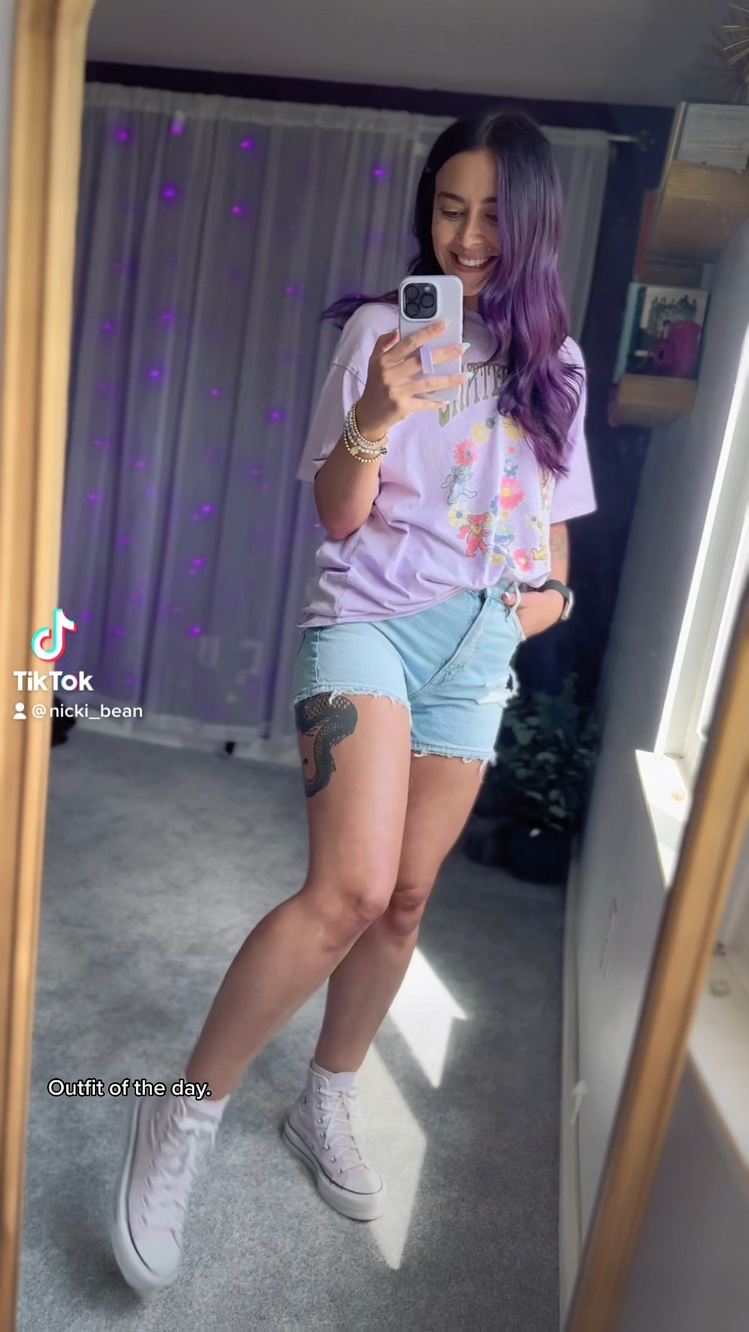 💜Feeling that lavender haze today in this American Eagle outfit. Paired with lavender platform high tops. 

#LTKfit #LTKsalealert