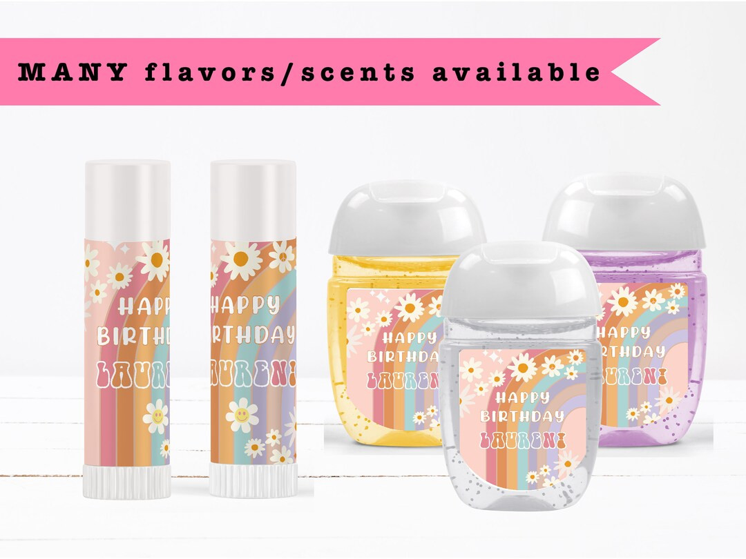 Groovy Boho Daisy Rainbow Retro Hippie Floral Peace  Lip Balms Chap Stick or Hand Wash - Best Par... | Etsy (US)