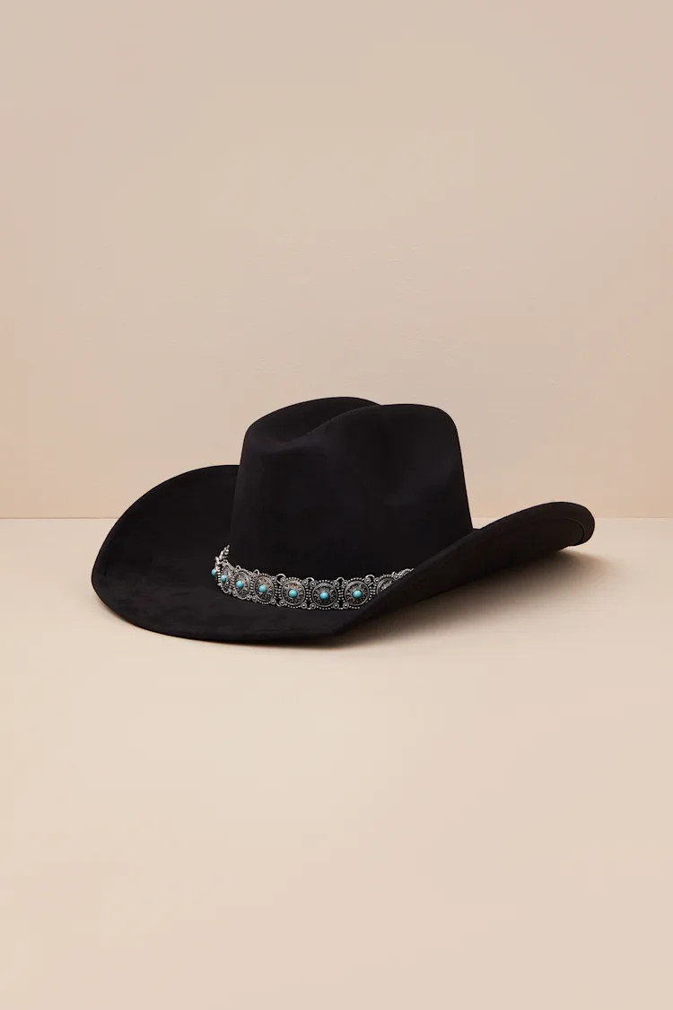 Solmira Black Conch Western Hat | Lulus