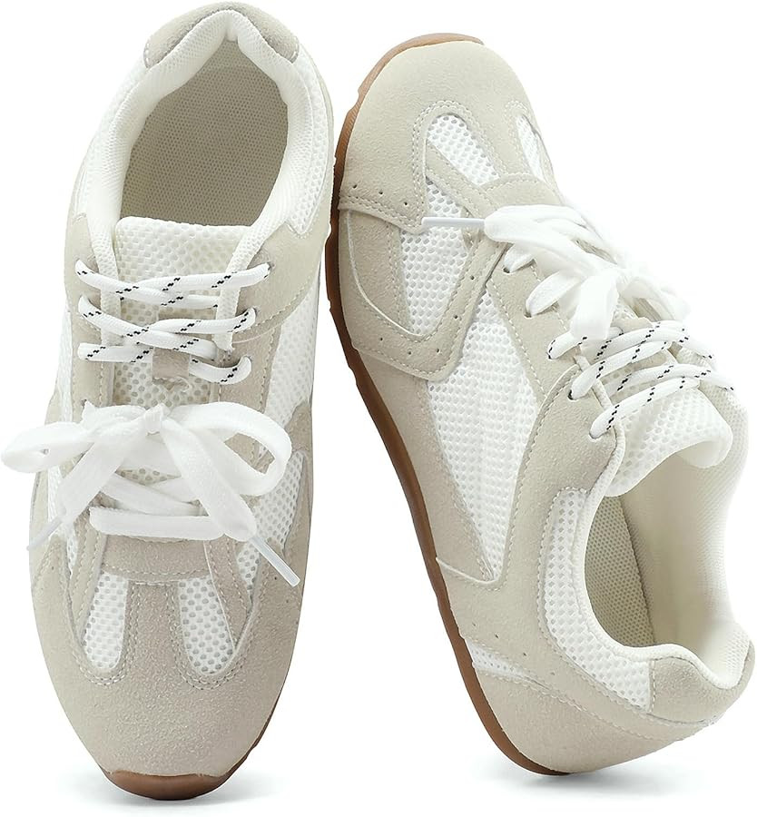 Etebella Womens Retro Lace Up Sneakers Comfortable Lightweight & Non Slip Walking Shoes Round Toe... | Amazon (US)