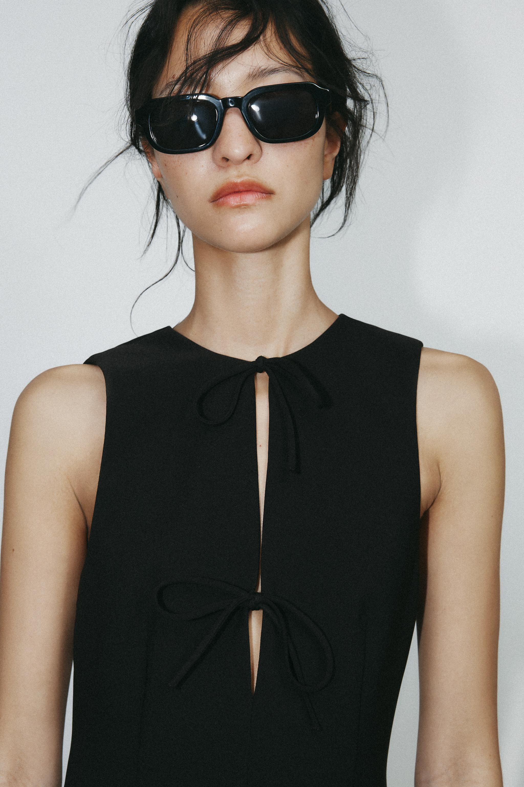 GODET BOW SHORT DRESS | Zara US