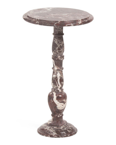 14x24 Solid Zebra Marble Accent Table | TJ Maxx